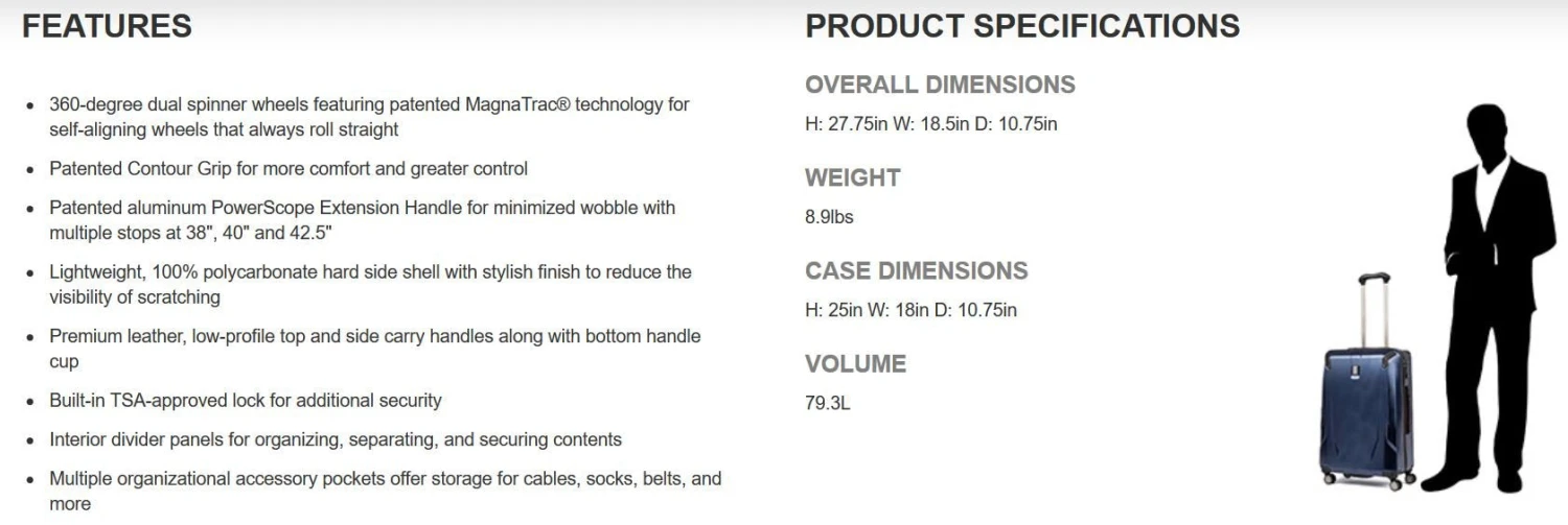 TravelPro Crew 11 25" 4-Wheel Medium Luggage 8 TravelPro Crew 11 25" 4-Wheel Medium Luggage - Image 8