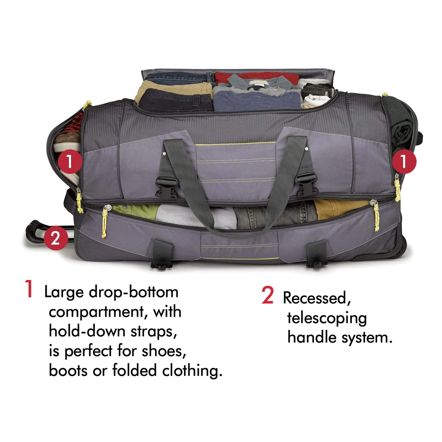 High Sierra Ultimate Access 2.0 Drop Bottom 30" 2-Wheel Wheeled Duffel Bags 9 High Sierra Ultimate Access 2.0 Drop Bottom 30" 2-Wheel Wheeled Duffel Bags - Image 9