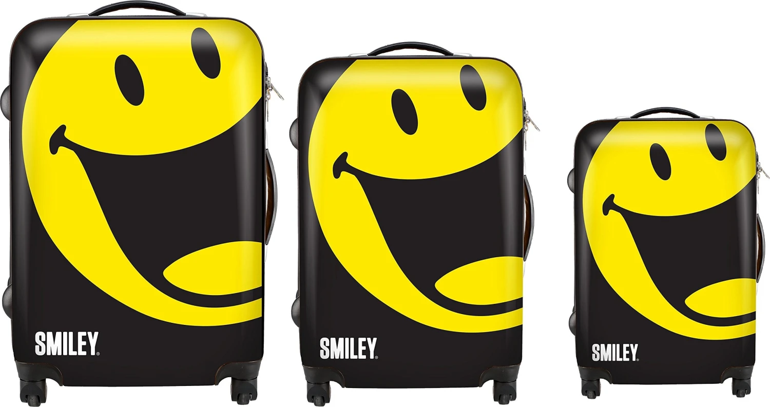 ATM Luggage Smiley Classic 3-Piece Set By 1 ATM Luggage Smiley Classic 3-Piece Set By