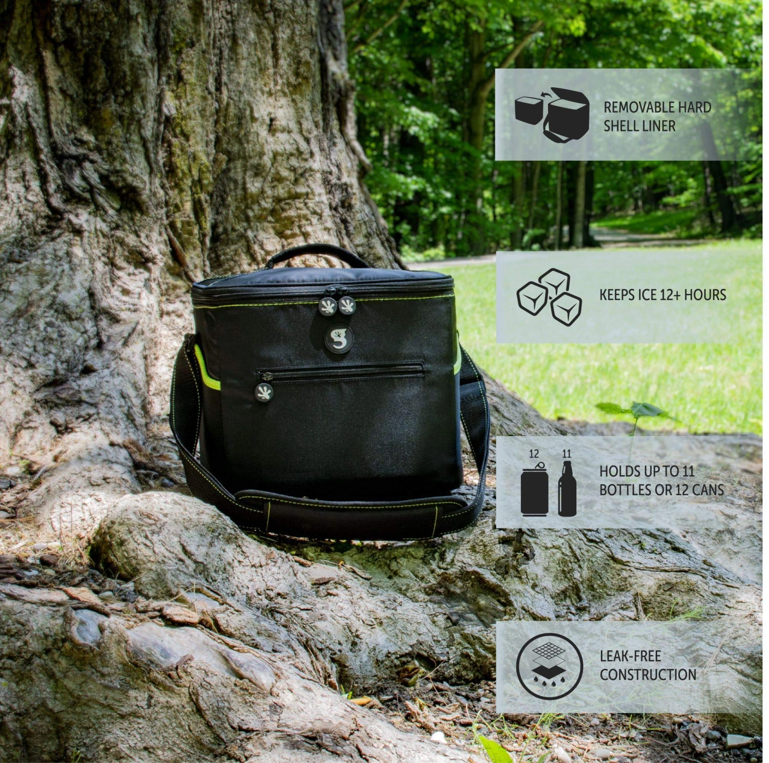 Geckobrands Medium 11 Bottle / 12 Can Cooler With Removable Hard Liner 10 Geckobrands Medium 11 Bottle / 12 Can Cooler With Removable Hard Liner - Image 10