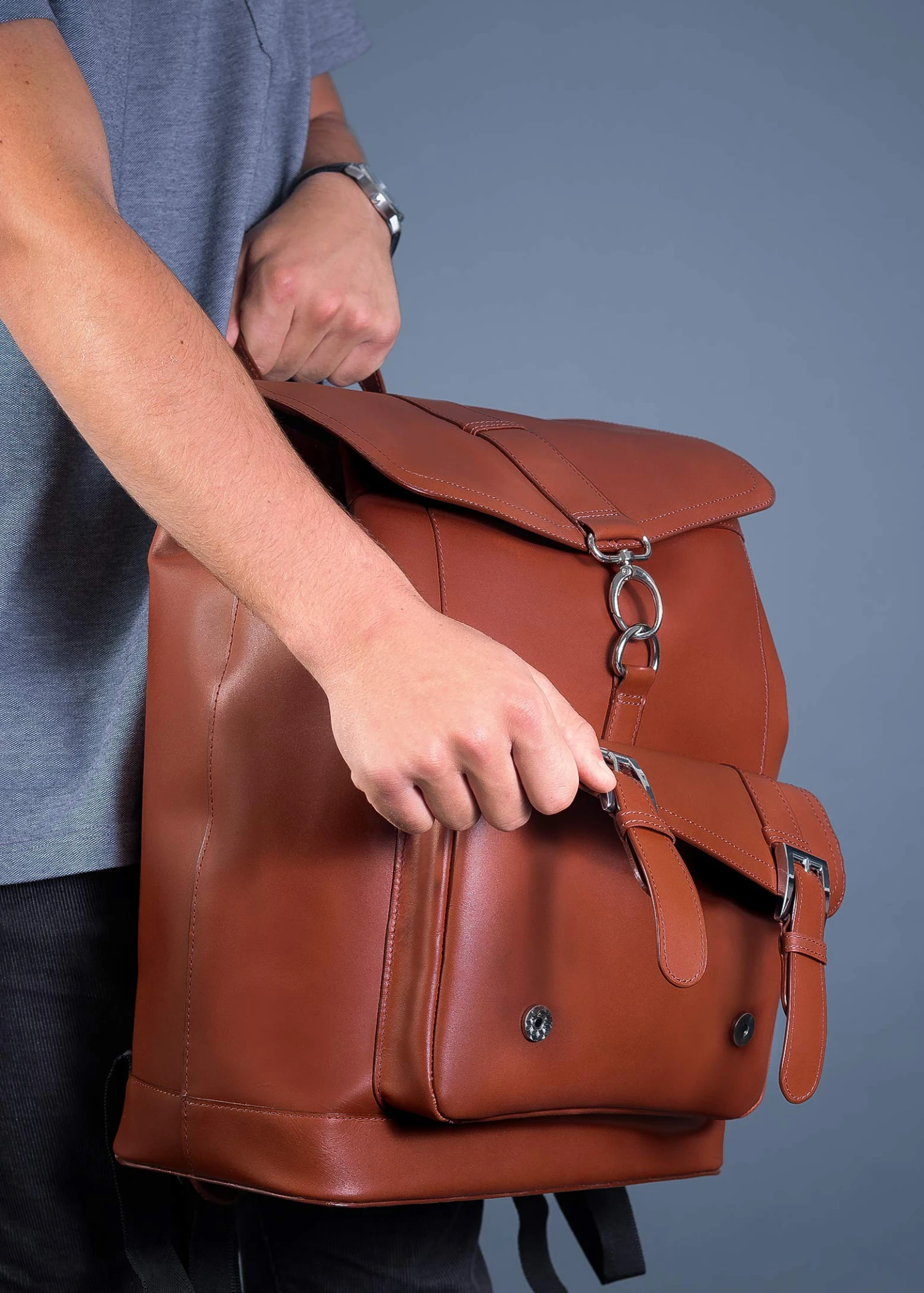 McKlein USA Hagen 15" Leather Laptop Backpack 6 McKlein USA Hagen 15" Leather Laptop Backpack - Image 6