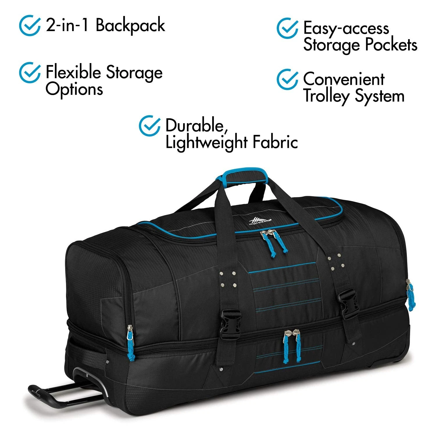 High Sierra Ultimate Access 2.0 Drop Bottom 30" 2-Wheel Wheeled Duffel Bags 2 High Sierra Ultimate Access 2.0 Drop Bottom 30" 2-Wheel Wheeled Duffel Bags - Image 2