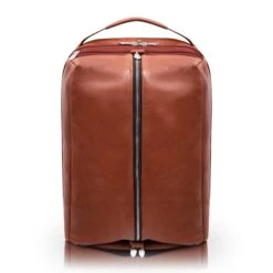 McKlein USA South Shore 17" Leather Carry-All Laptop & Tablet Overnight Backpack