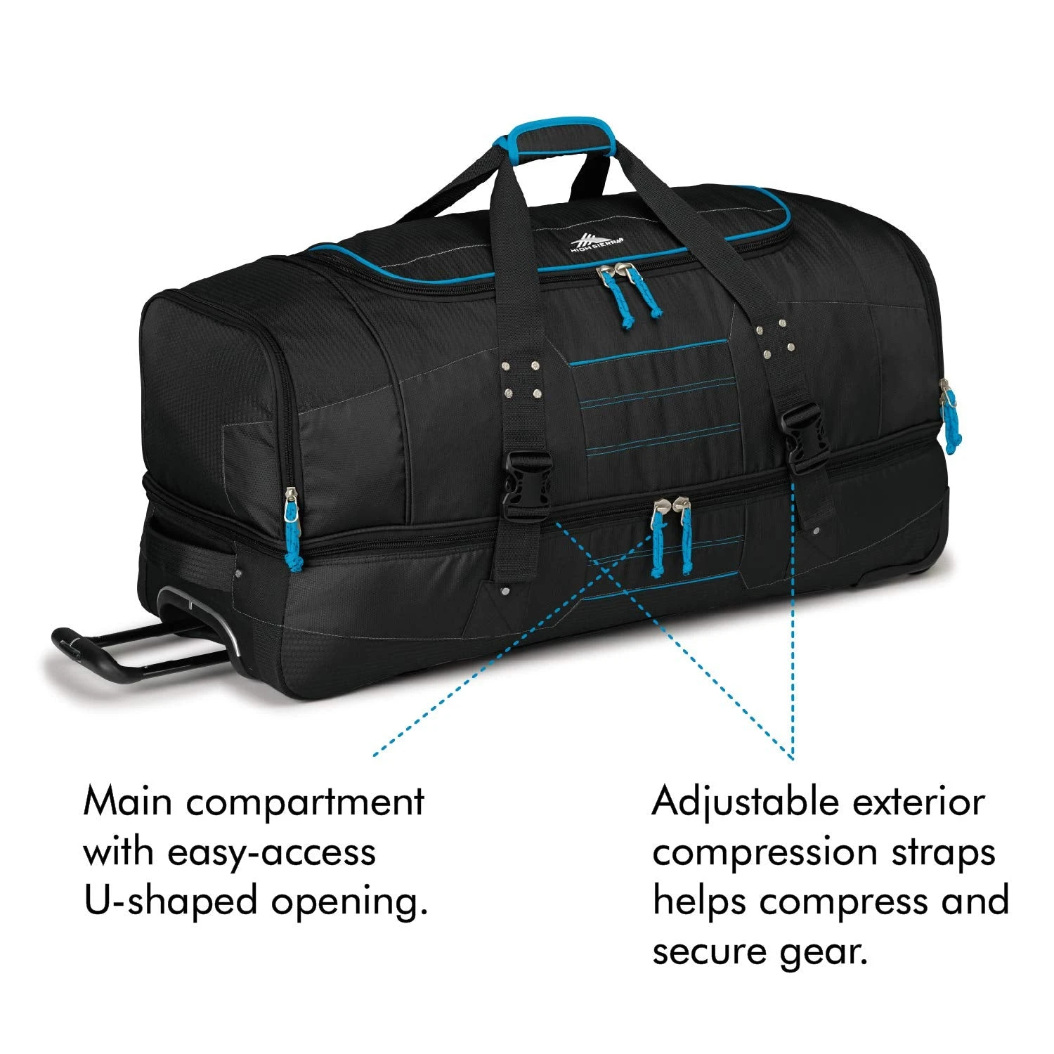 High Sierra Ultimate Access 2.0 Drop Bottom 30" 2-Wheel Wheeled Duffel Bags 3 High Sierra Ultimate Access 2.0 Drop Bottom 30" 2-Wheel Wheeled Duffel Bags - Image 3