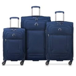 Delsey Paris Helium DLX Softside 3 Pc Expandable Luggage With Spinner Wheels