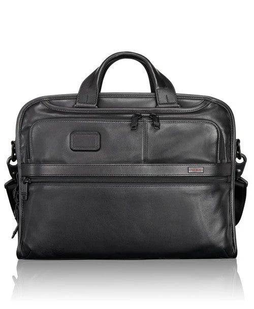 TUMI Alpha Leather Business Men's Organizer Portfolio Brief 1 TUMI Alpha Leather Business Men's Organizer Portfolio Brief