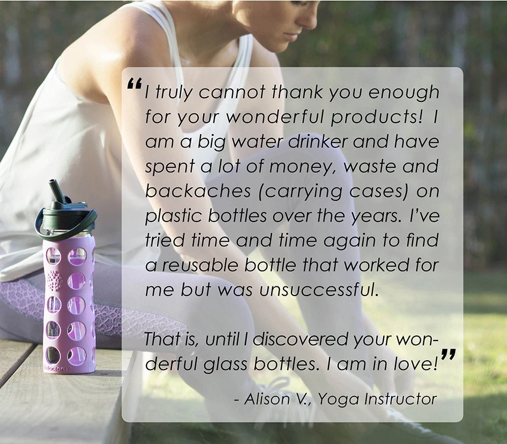 Lifefactory 22 Ounce Glass Bottle With Straw Cap And Silicone Sleeve 10 Lifefactory 22 Ounce Glass Bottle With Straw Cap And Silicone Sleeve - Image 10