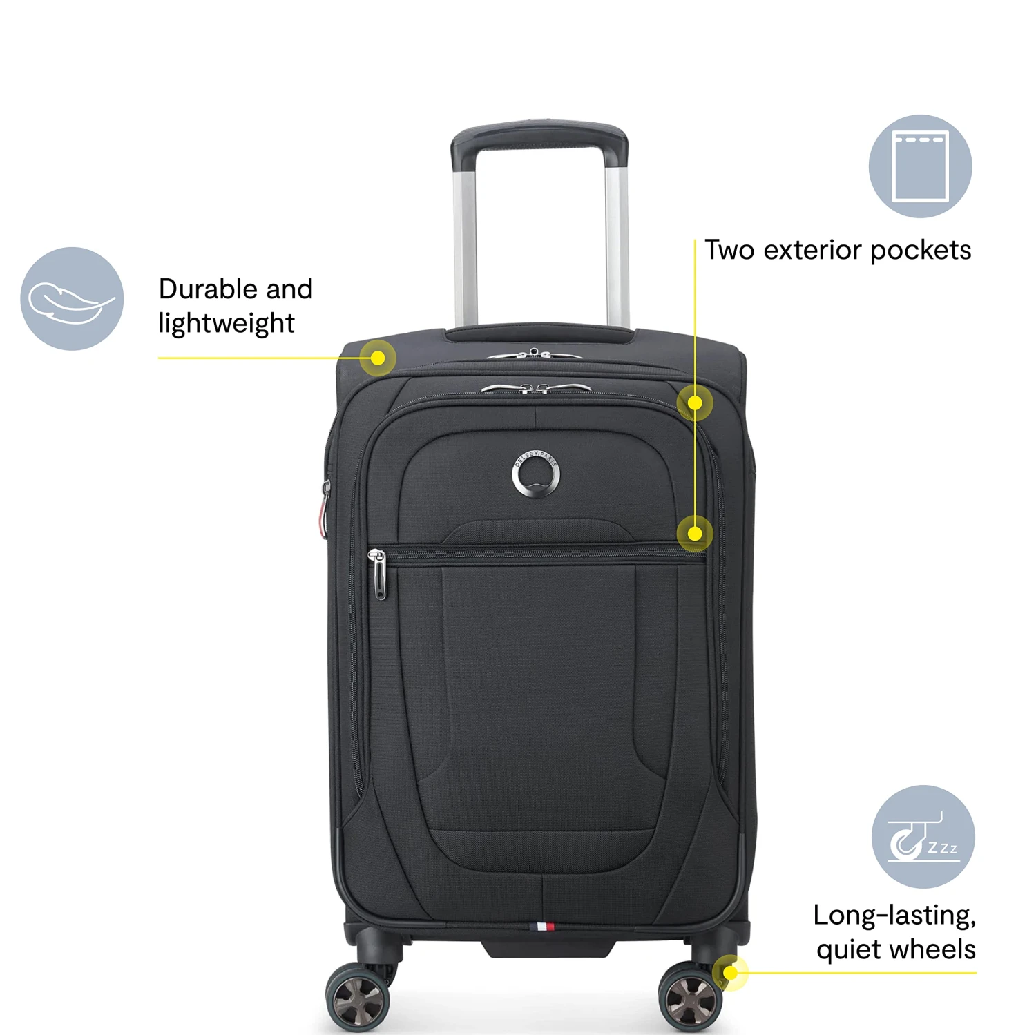 Delsey Paris Helium DLX Softside 3 Pc Expandable Luggage With Spinner Wheels 9 Delsey Paris Helium DLX Softside 3 Pc Expandable Luggage With Spinner Wheels - Image 9