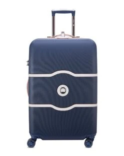 Delsey Paris Chatelet Hardside Luggage With Spinner Wheels (Navy, Checked-Medium 24 Inch)
