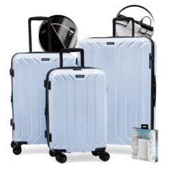 NONSTOP New York Elite Lightweight Expandable 3 Piece Spinner (20/24/28) Set With 3 Packing Cubes & Powerbank -Luggage Promotion Store c2a6201d624470b2c57532c07698244ba3772f30878230533457964e9c20dbbe