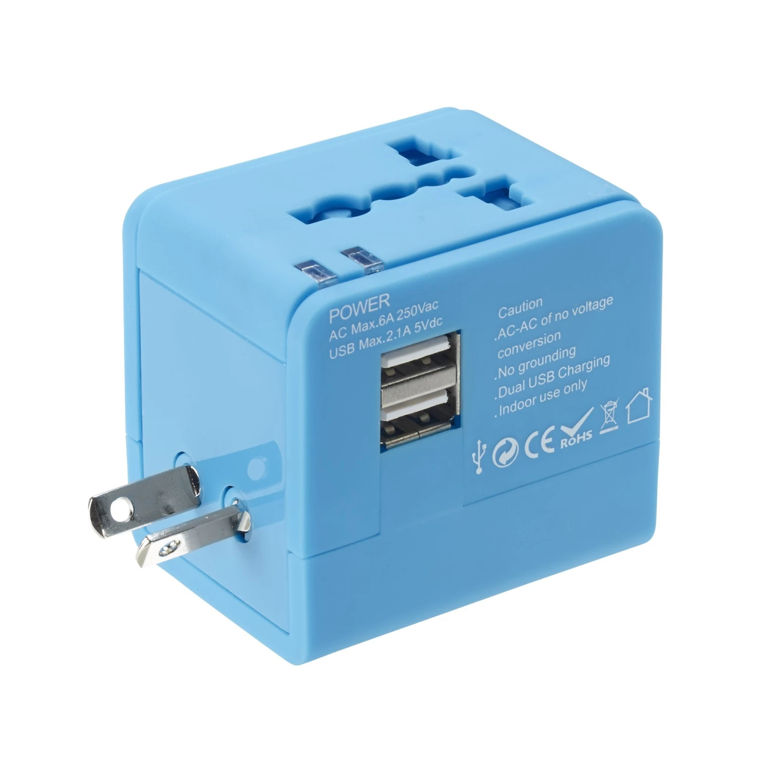 Lewis N. Clark Global Adapter With 2.4A Dual USB Charger 2 Lewis N. Clark Global Adapter With 2.4A Dual USB Charger - Image 2
