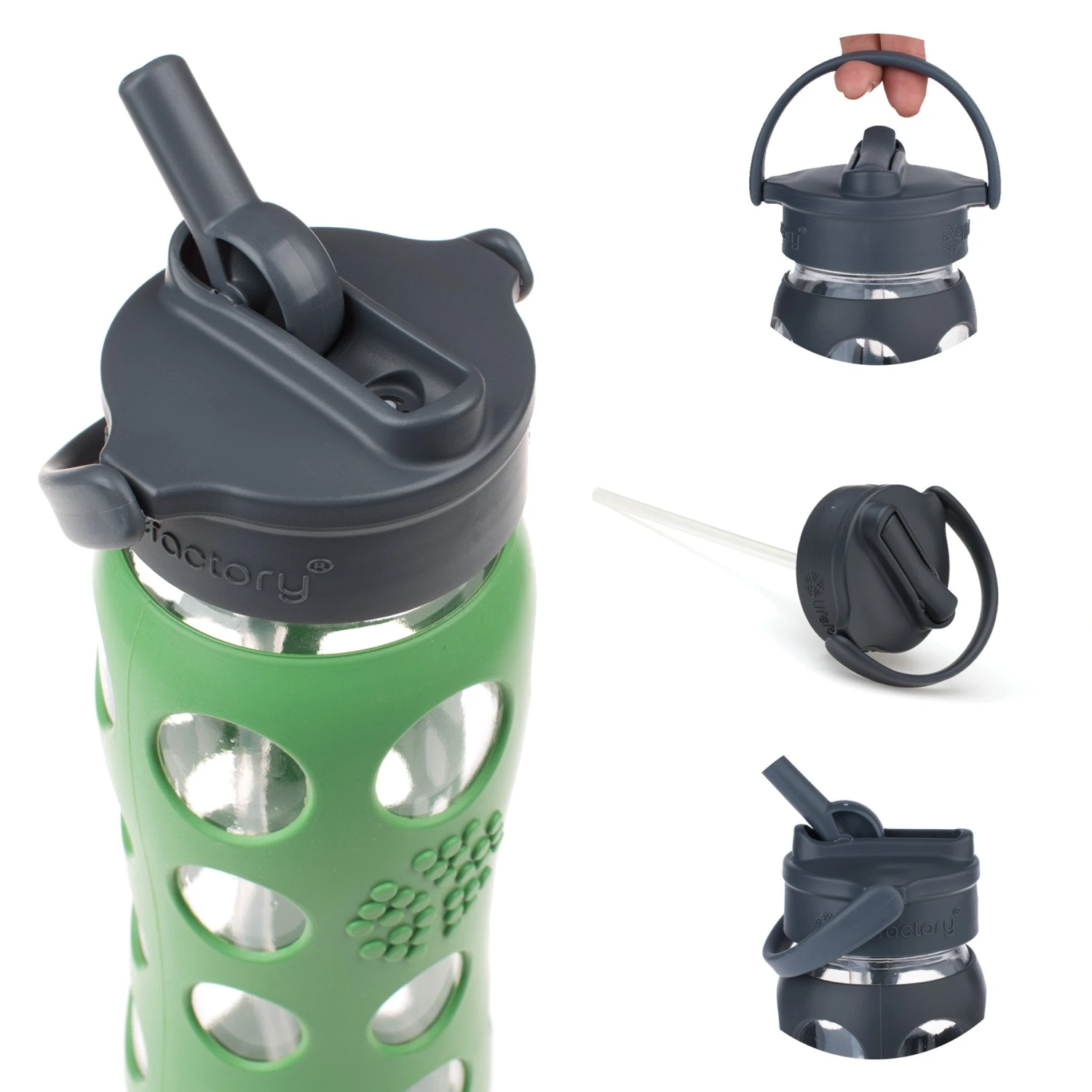 Lifefactory 22 Ounce Glass Bottle With Straw Cap And Silicone Sleeve 5 Lifefactory 22 Ounce Glass Bottle With Straw Cap And Silicone Sleeve - Image 5