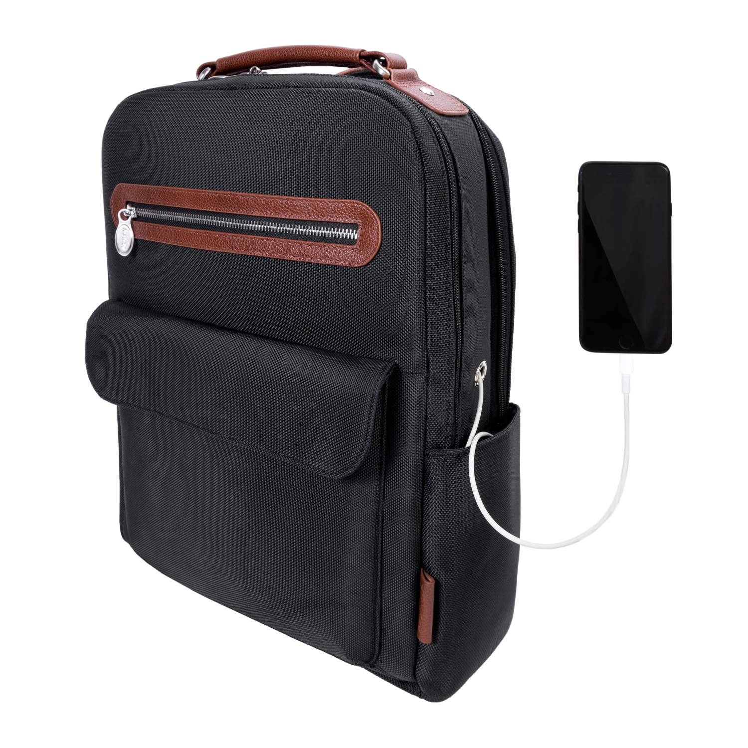 McKlein USA Logan 17" Nylon Two-Tone Dual-Compartment Laptop & Tablet Backpack 4 McKlein USA Logan 17" Nylon Two-Tone Dual-Compartment Laptop & Tablet Backpack - Image 4