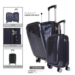 InUSA Southworld 19" 4-Wheel Carry-On Luggage 22 InUSA Southworld 19" 4-Wheel Carry-On Luggage -Luggage Promotion Store dd472f761720737bbd1c7c3174e20cc2d21dffa124214a9862dd1a3c2beb8d87