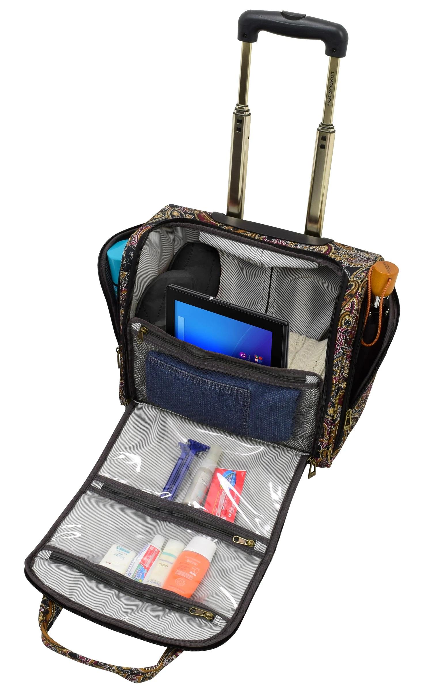 London Fog Cranford Collection 15" 2-Wheel Wheeled Boarding Bag 9 London Fog Cranford Collection 15" 2-Wheel Wheeled Boarding Bag - Image 9