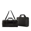 Vocier 2-Piece Travel Set Leather Travel Bag & Leather Briefcase